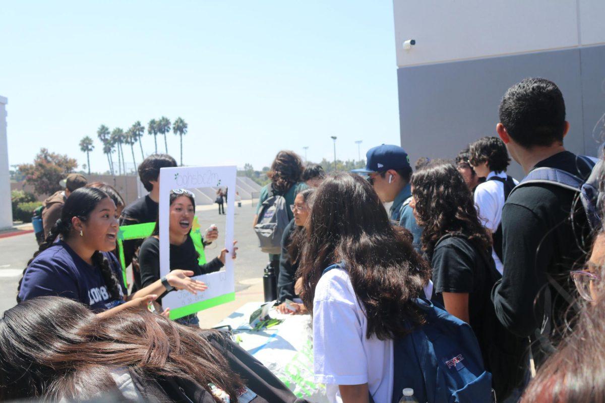 Bring Change. Sharing her excitement about the club, Mia Abellar, 12, encourages other students to join Bring Change 2 Mind. 